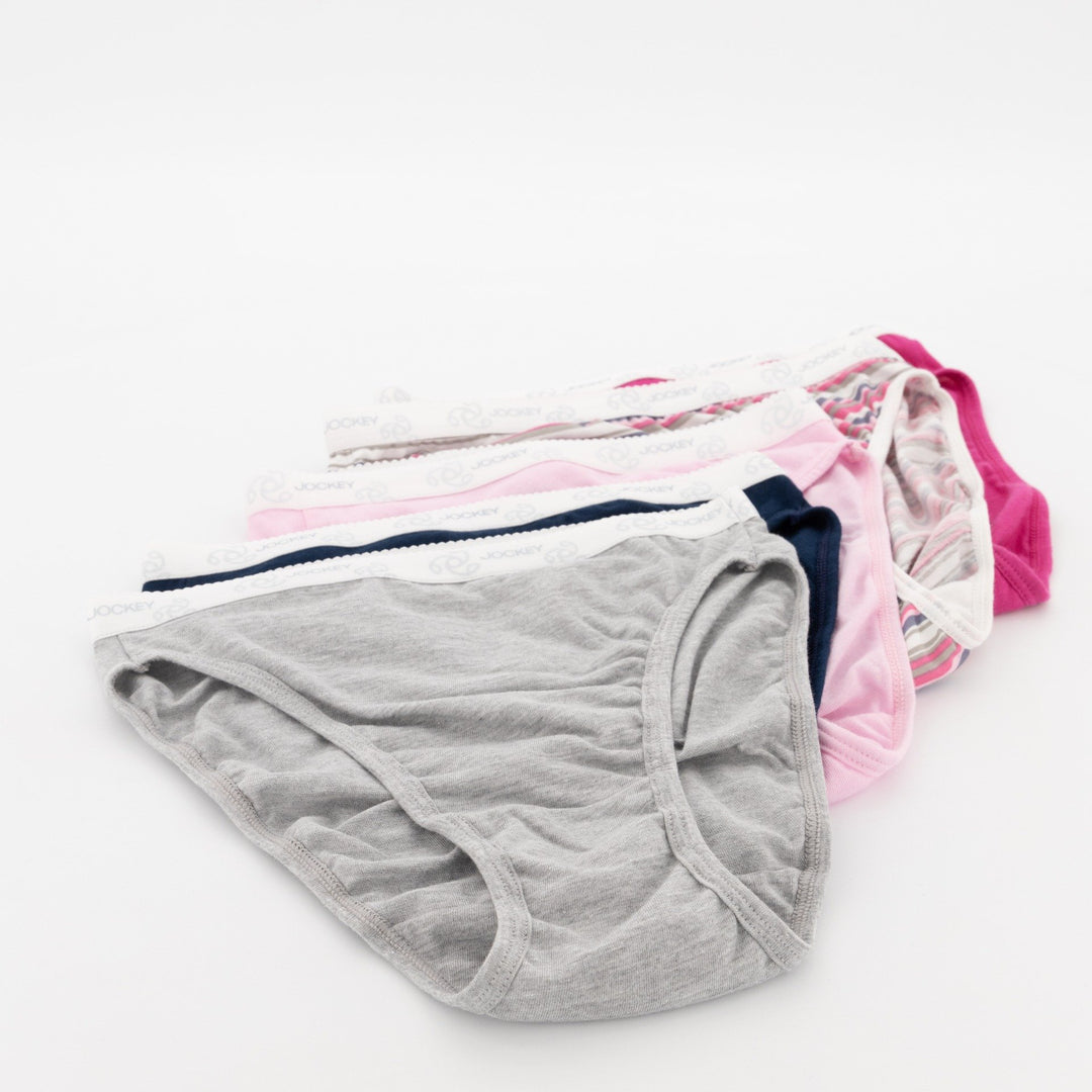 Ladies 5 Pack High Cut Stripe Panties