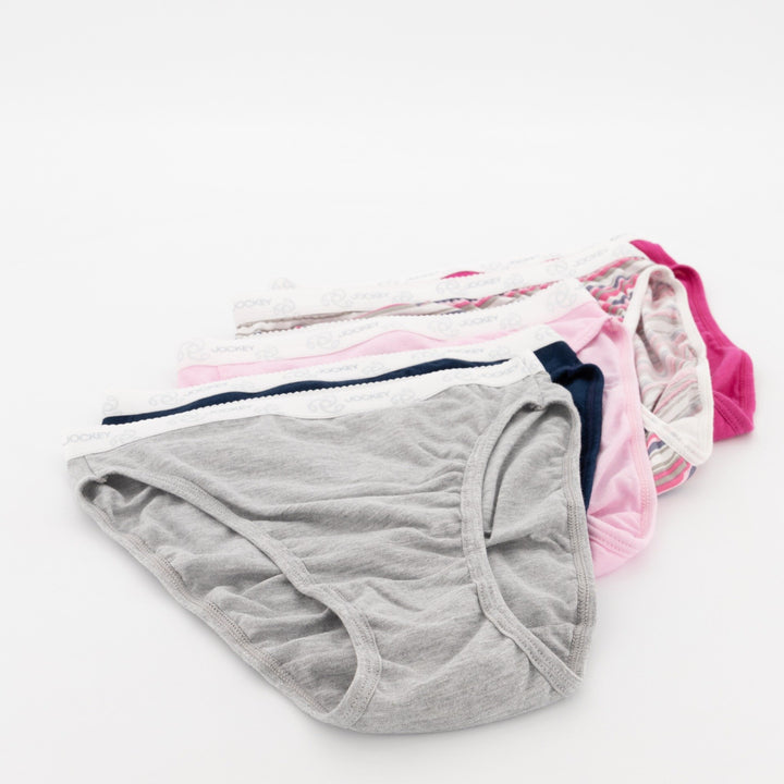 Ladies 5 Pack High Cut Stripe Panties