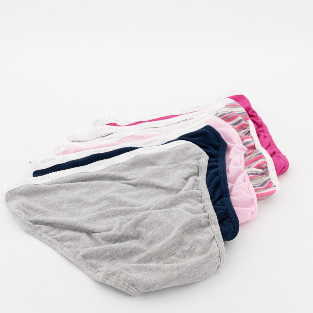 Ladies 5 Pack High Cut Stripe Panties