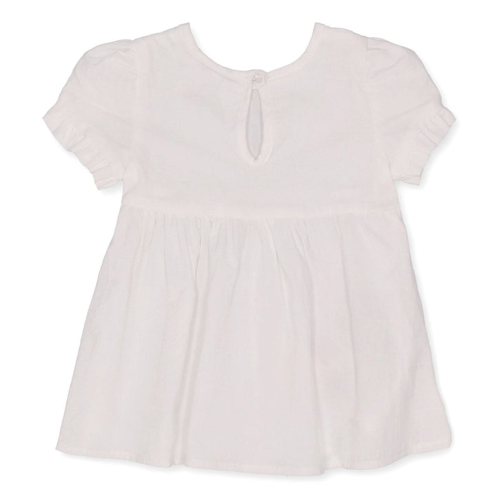 Baby Girls Bambi Woven Cross Sleeve Top - White