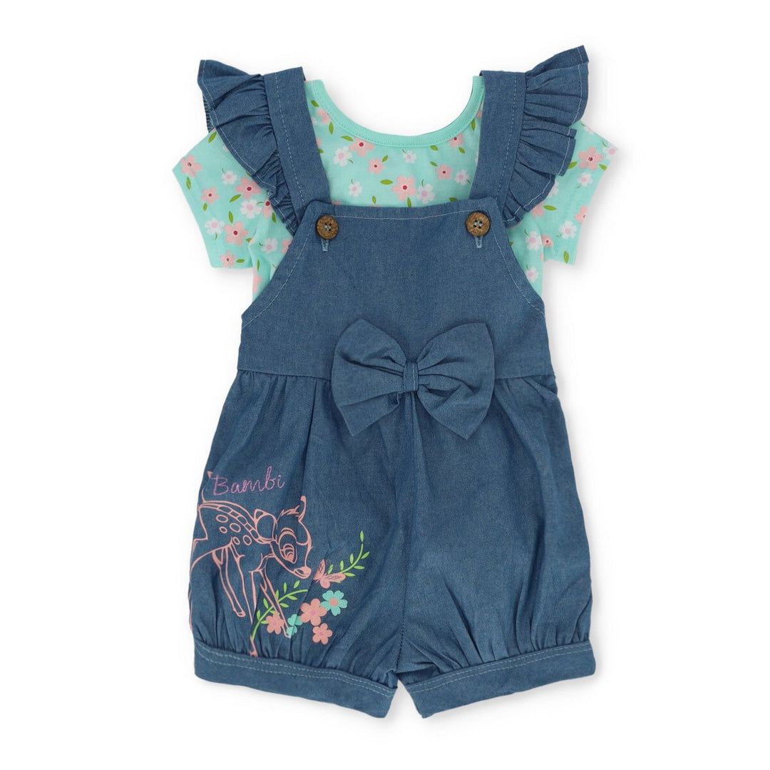 Baby Girls Bambi Dungaree - Denim