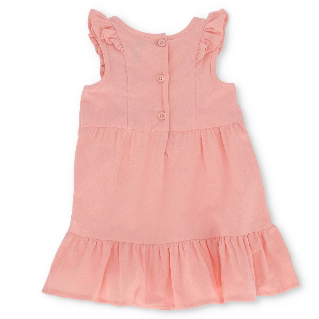 Baby Girls Bambi Woven Pintuck Dress - Peach