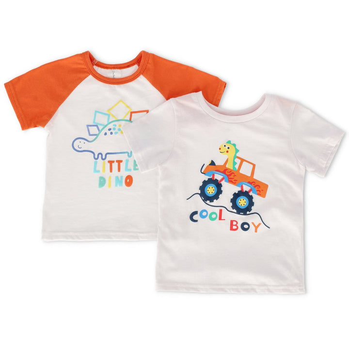 Baby Boys 2 Pack Raglan Dino Tees