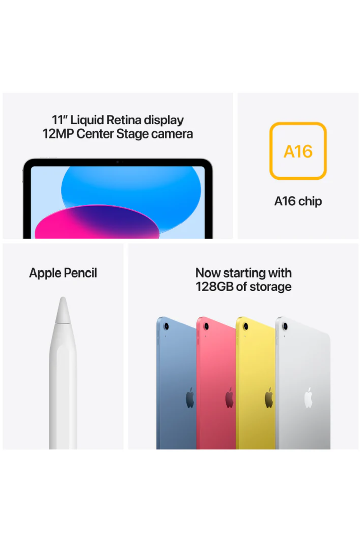 A16 11" Wi-Fi 128GB iPad - Silver