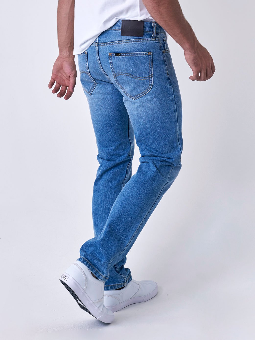 Men's Stonewash Regular Slim Denim Jean
