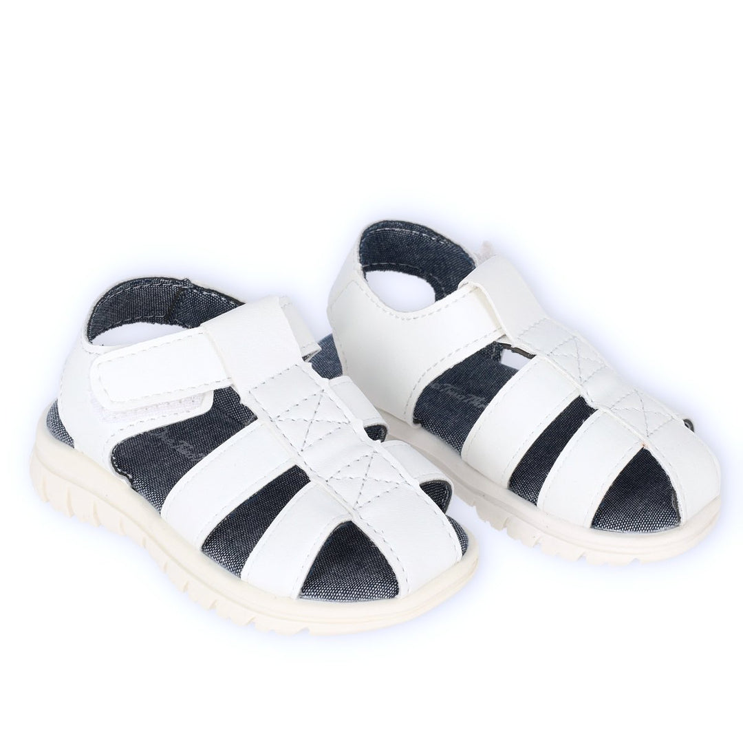 Baby Boys PU Cage Sandal - White