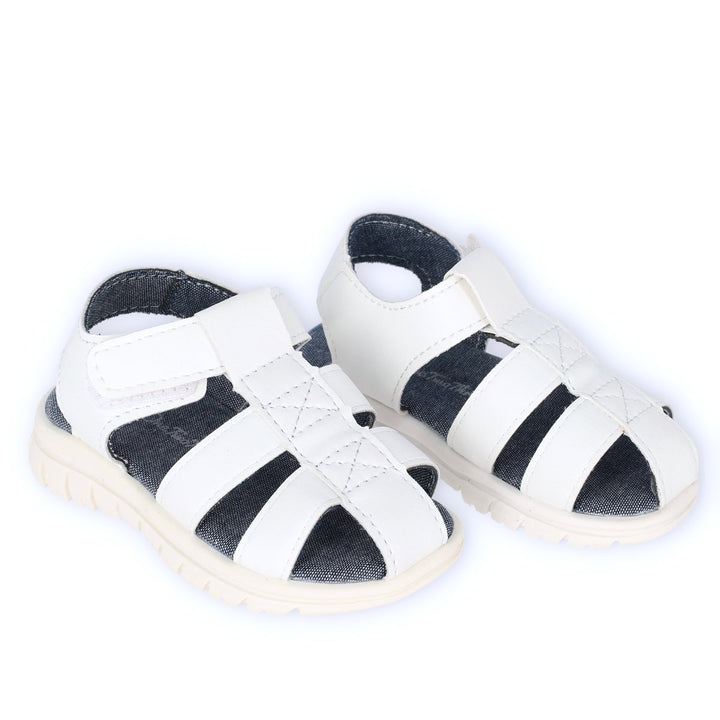 Baby Boys PU Cage Sandal - White