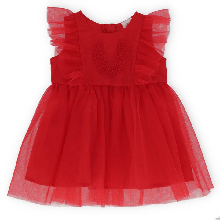 Baby Girls Christmas Party Dress - Red