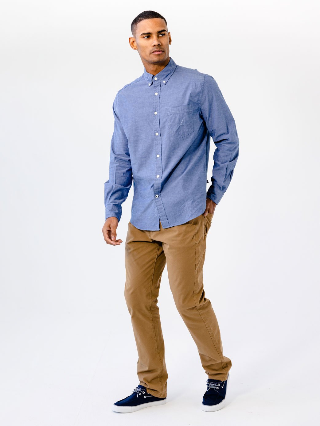 Men's Classic Long Sleeve Shirt - Blue