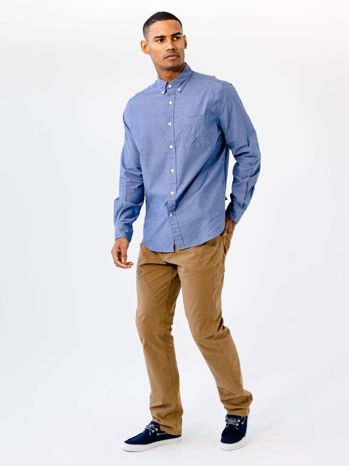 Men's Classic Long Sleeve Shirt - Blue