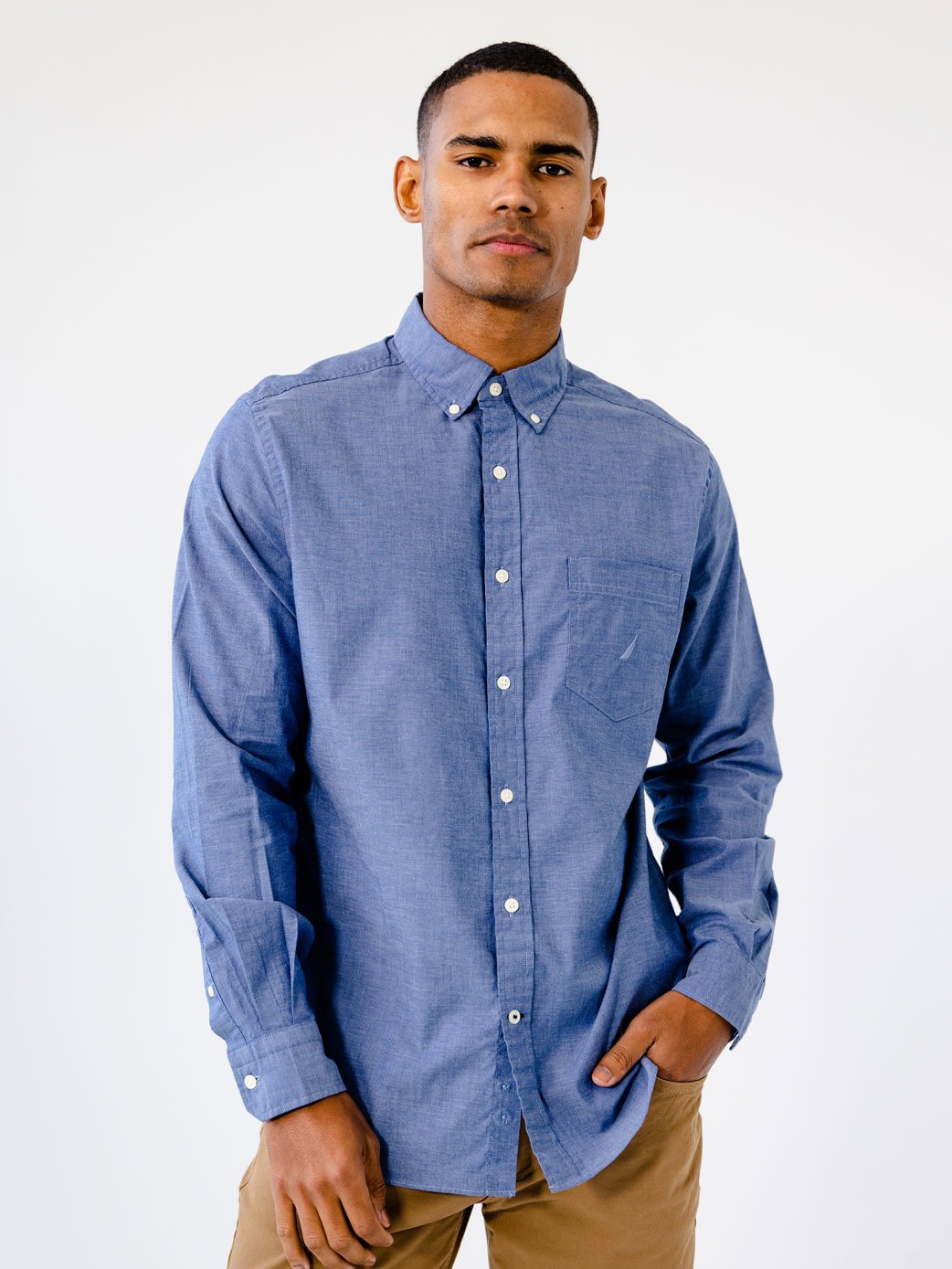 Men's Classic Long Sleeve Shirt - Blue