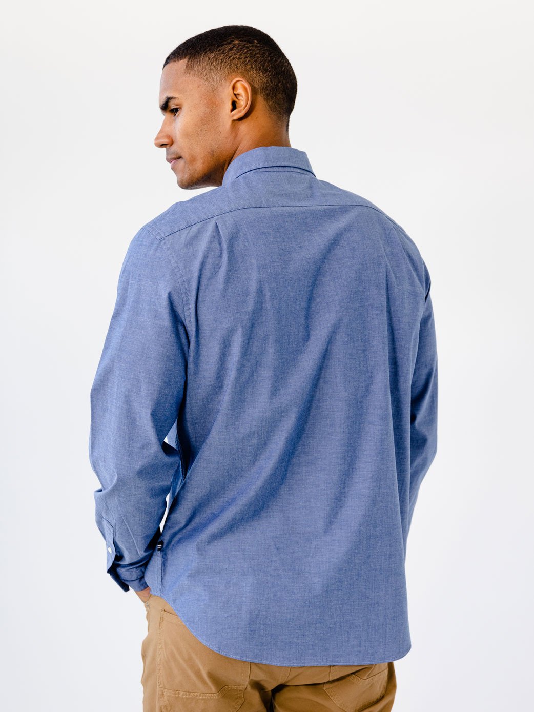 Men's Classic Long Sleeve Shirt - Blue