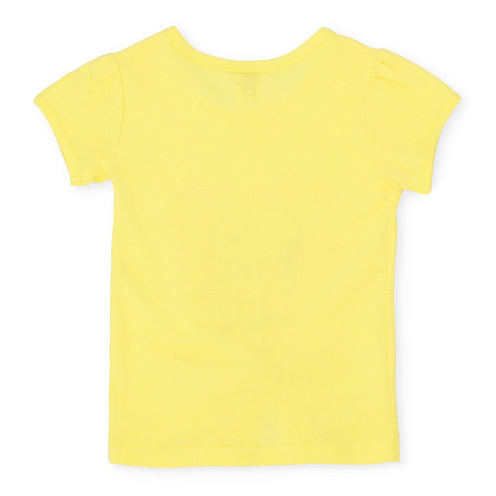 Pre-Girls Snoopy Tee With Front Knot - Yellow