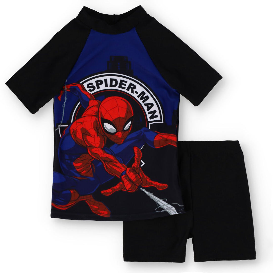 Pre-Boys 2 Piece Spiderman Swimsuit - Navy