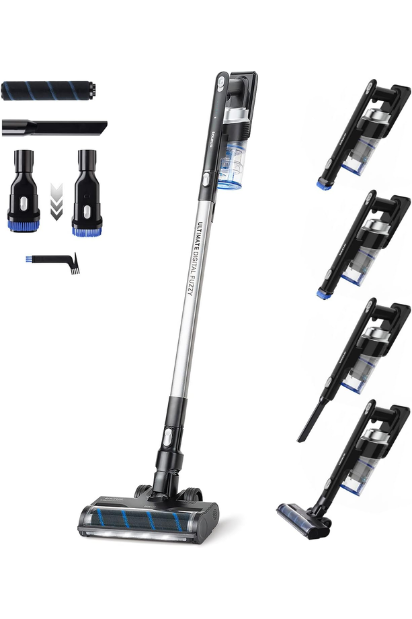 500m Cordless Upright Plastic Vacuum Cleaner - Black