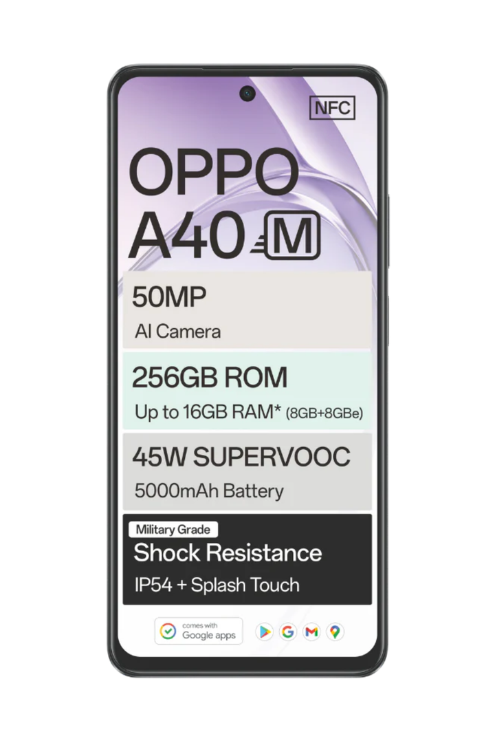 A40M Dual Sim Black Cellphone