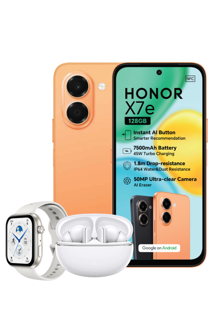 X7E 128GB+ 6GB Dual Sim Cellphone - Orange Bundle