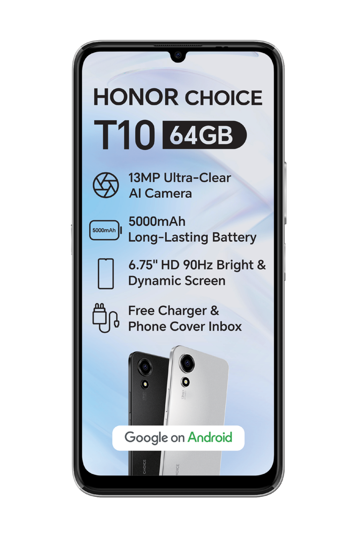 Choice T10 4GB+64GB Dual Sim Cellphone - Silver