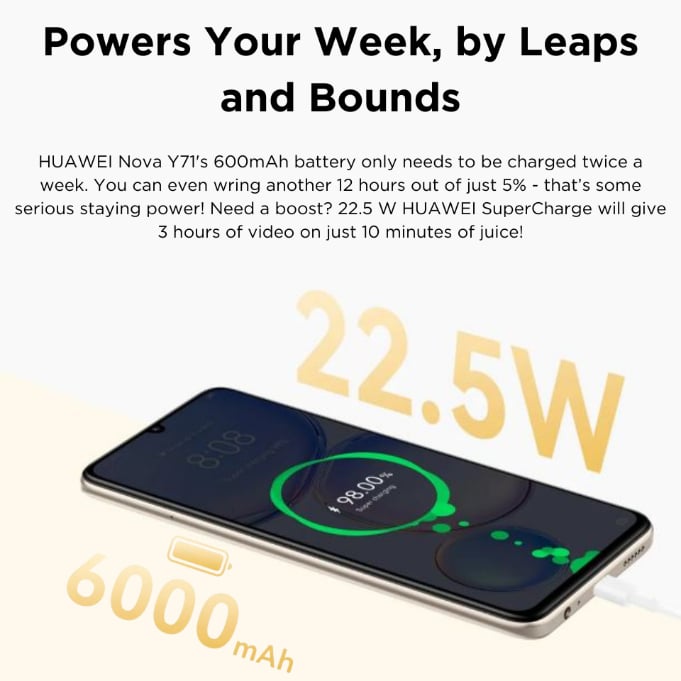 Nova Y71 128GB Dual Sim Black Cellphone