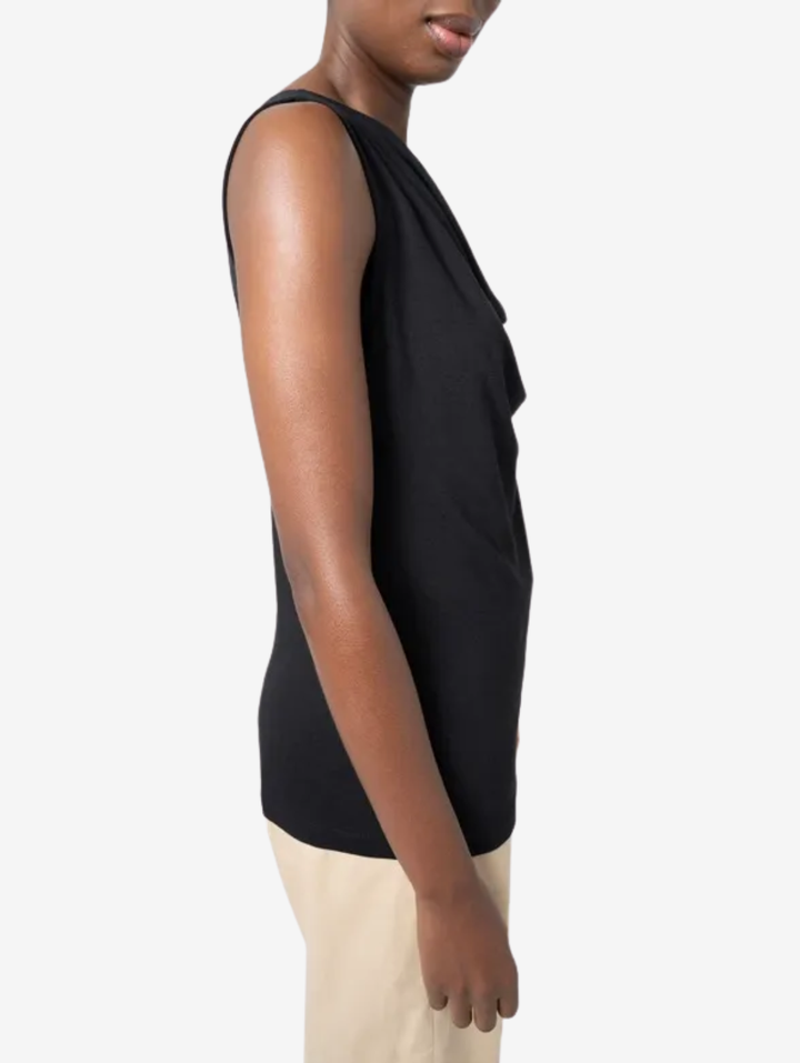Blair Cowl Neck Top - Black