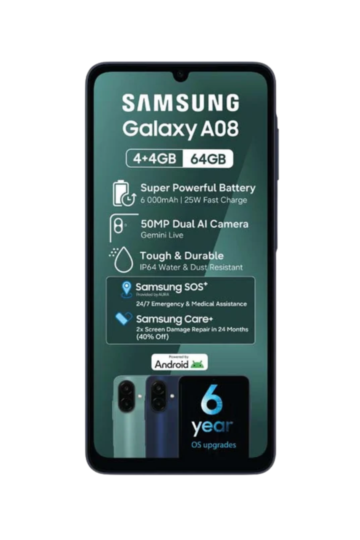 A08 4/64GB 4G Cellphone - Dark Blue