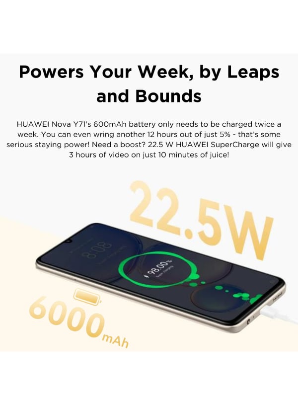 Nova Y71 128GB Dual Sim Gold Cellphone