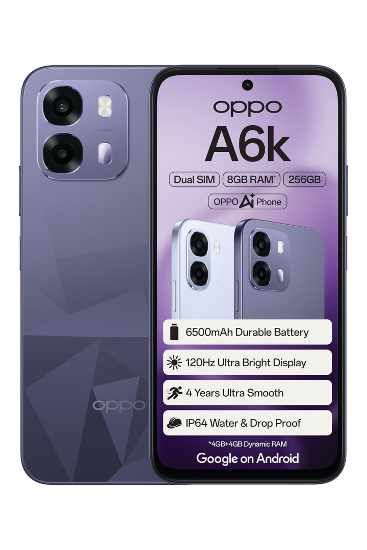 A6K 4+256 GB Dual Sim Cellphone Bundle - Blue