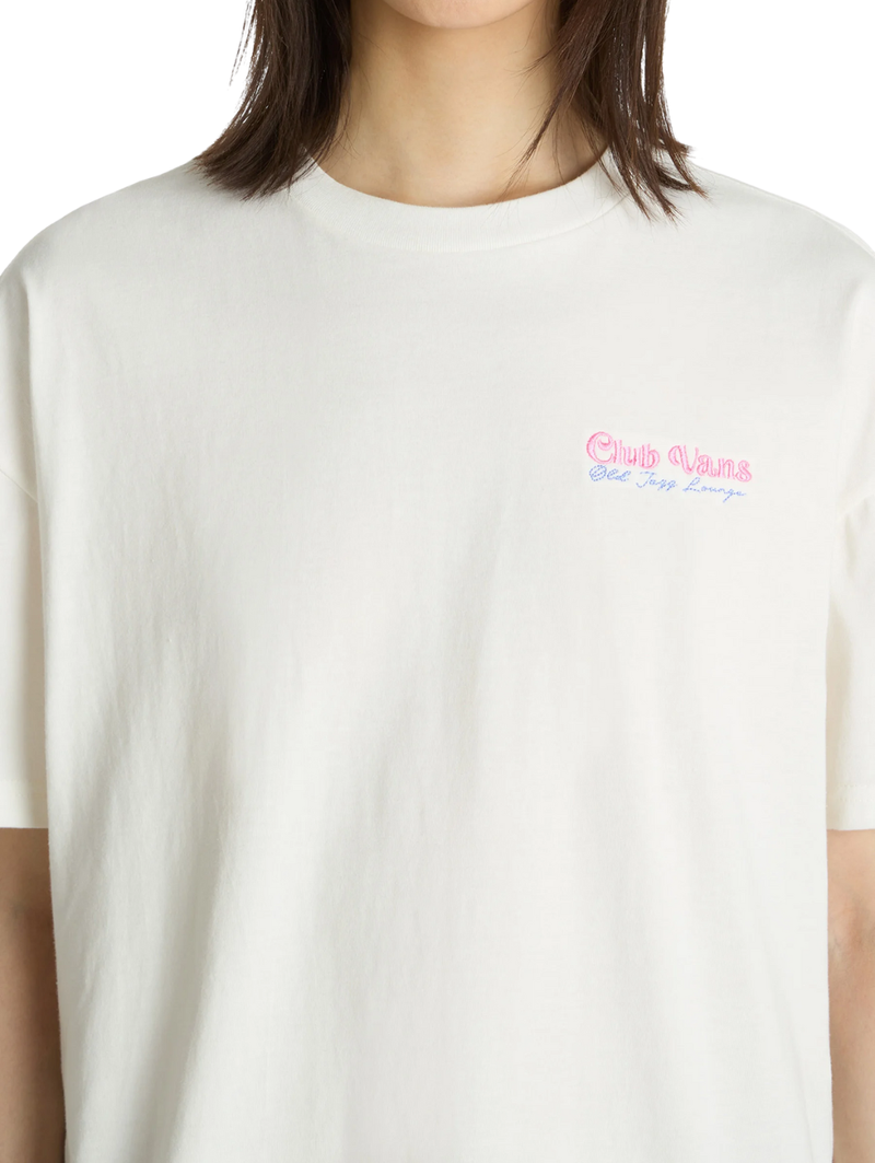 Flower Chello Oversized Tee - Cream