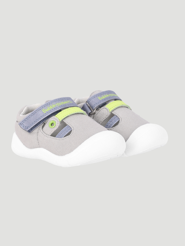Pre-Boys Multi Strap Sneaker - Grey