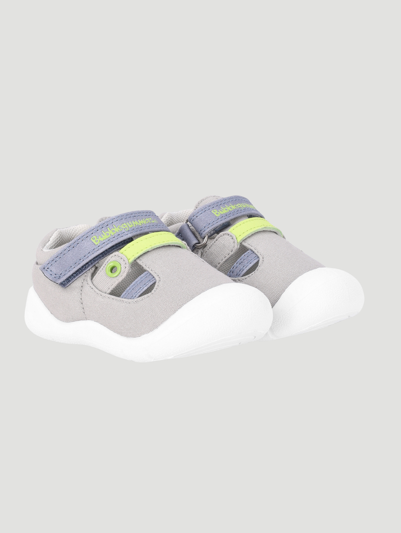Pre-Boys Strap Sneaker - Grey