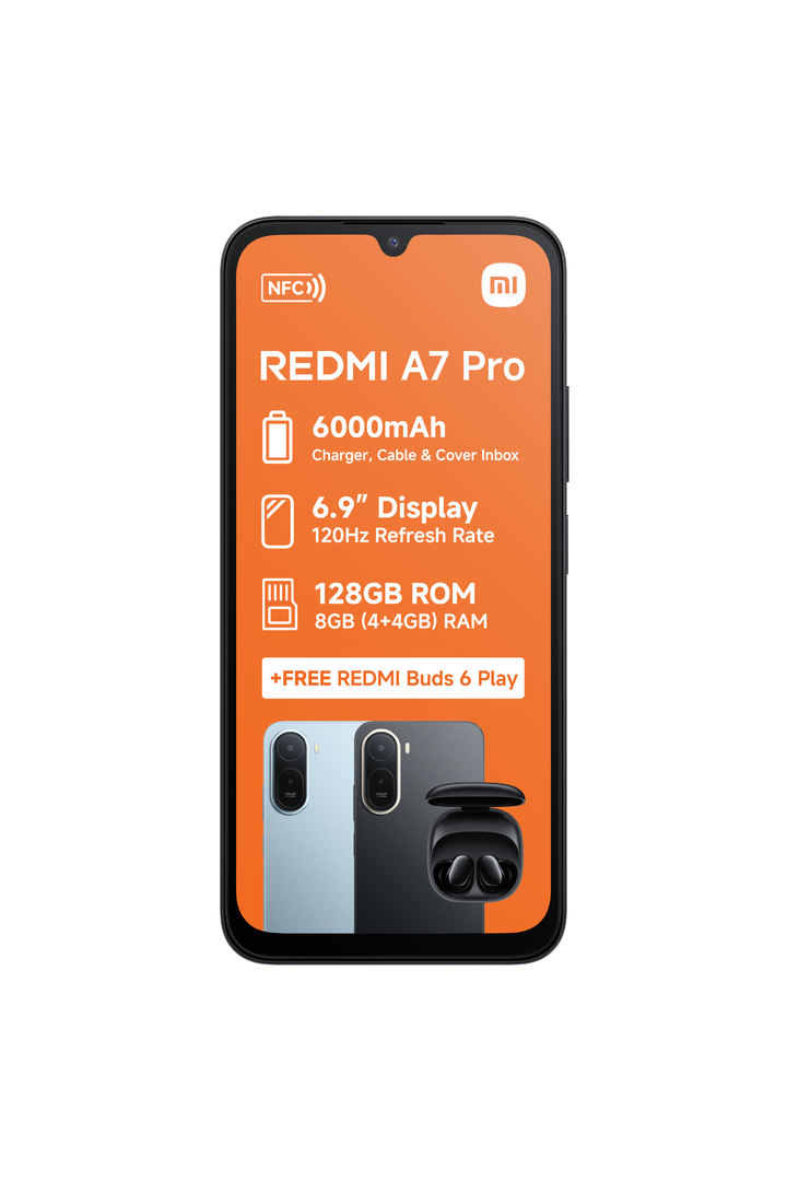 Redmi A7 PRO 4+128GB 4G Dual Sim Cellphone - Black