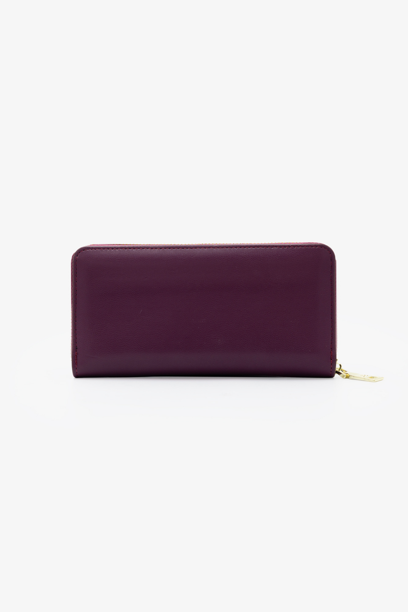 Meryl Smooth Zip Around Purse - Plum