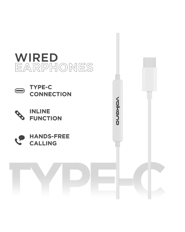 Prism Type C Earphones - White