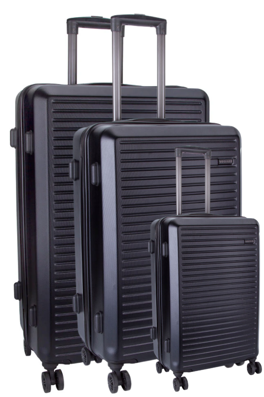 Mahe 4 Wheel Trolley Case Luggage - Black