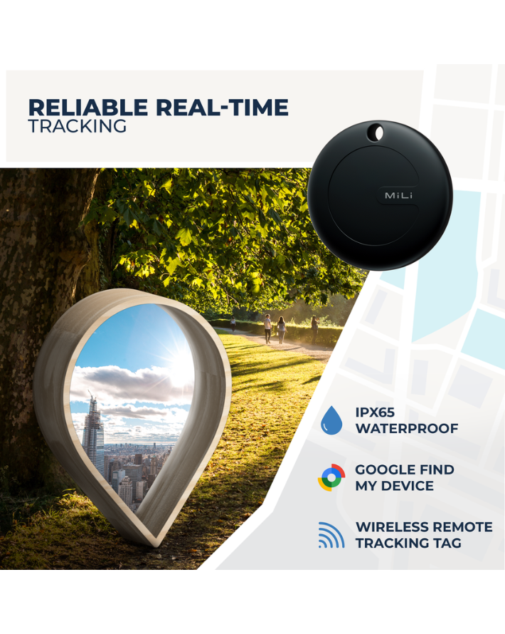 MiTag Android Tag with Keyring - Black