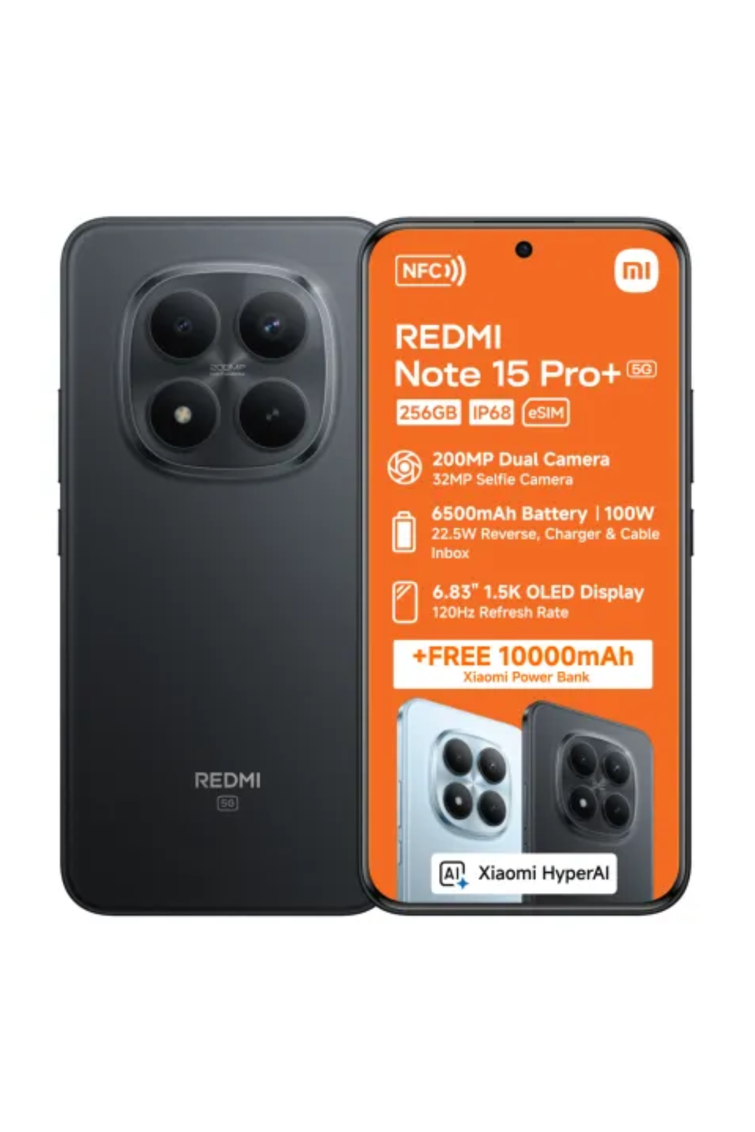 Redmi Note 15Pro+ 5G Dual Sim Cellphone - Black