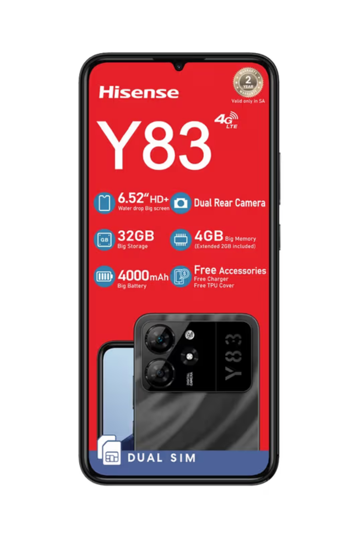 Y83 PRO 2/32GB Dual Sim Cellphone - Black