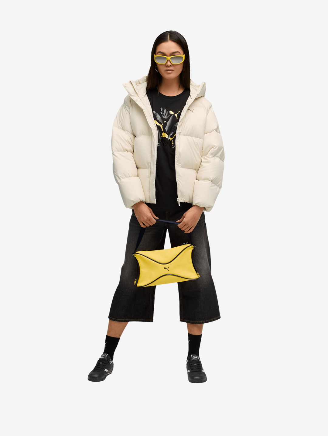 Graphic Relaxed Leaf Tee - Black