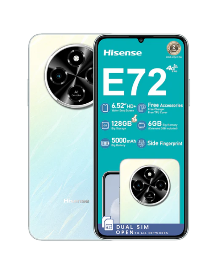 E72 128GB 4G Dual Sim Cellphone - Blue