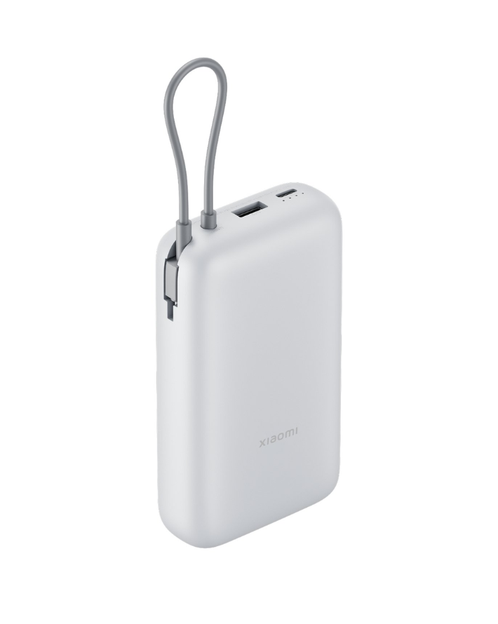 20 000mAh Power Bank (Integrated Cable) - Light Grey