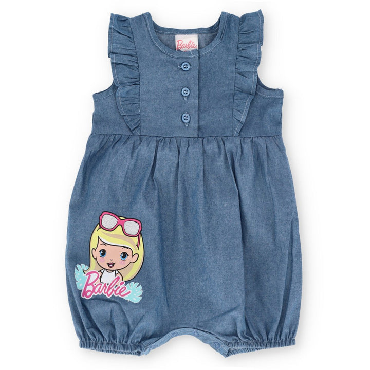 Baby Girls Barbie Romper - Denim