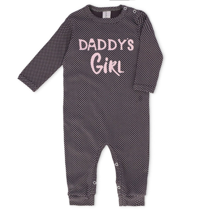 Baby Girls Daddy'S Girl Sleepsuit - Charcoal