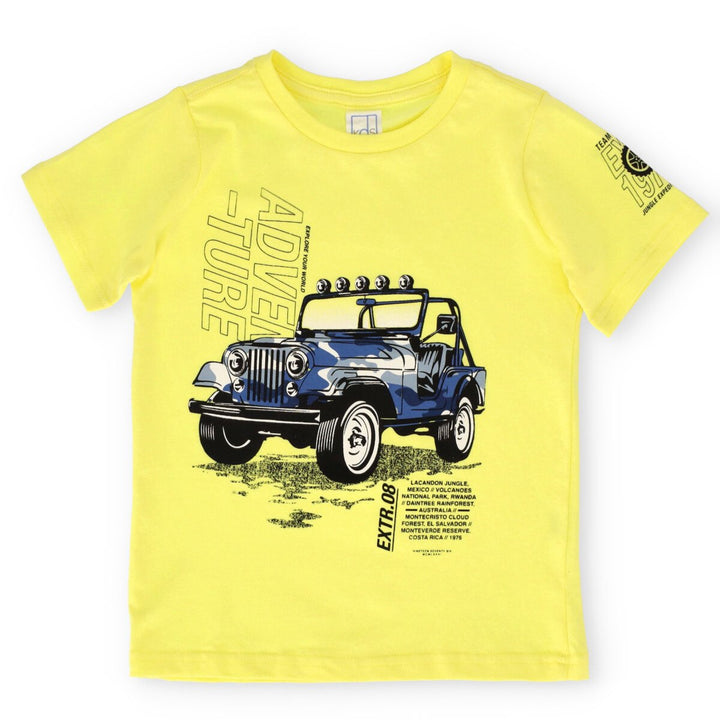 Pre-Boys Short Sleeve Off Road Car Tee - Yellow