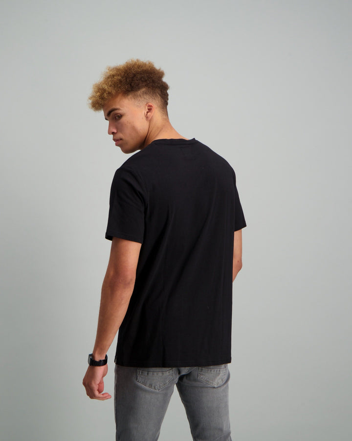 Men's Stretch Basic V-Neck Slim T-Shirt - Black