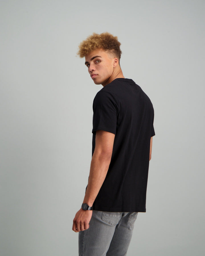 Men's Stretch Basic V-Neck Slim T-Shirt - Black