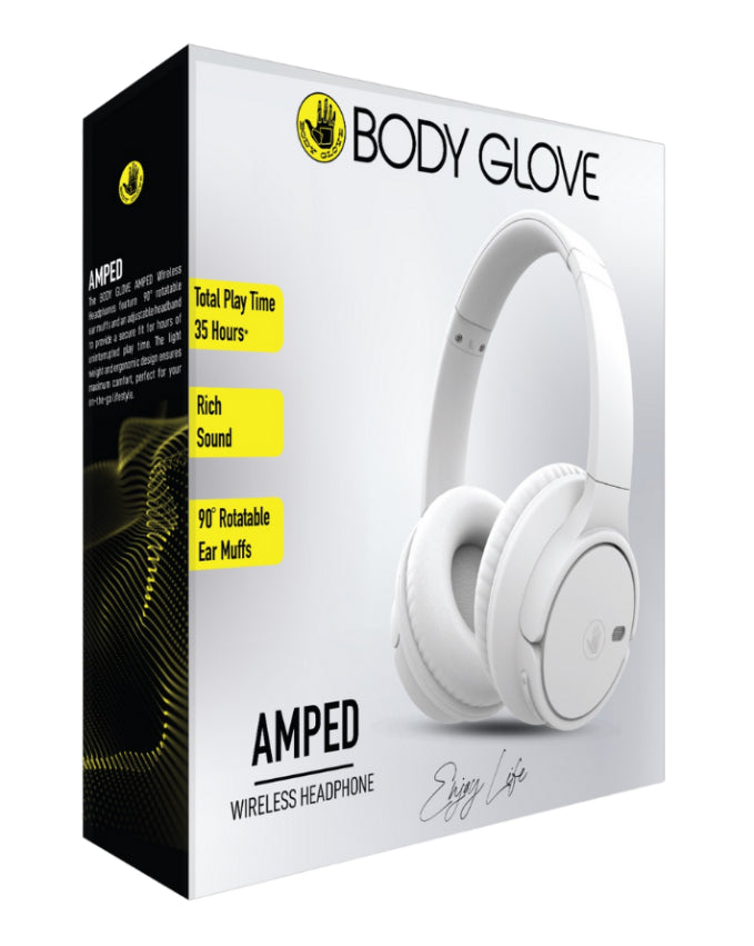 Amped Wireless Over Ear Headphone White