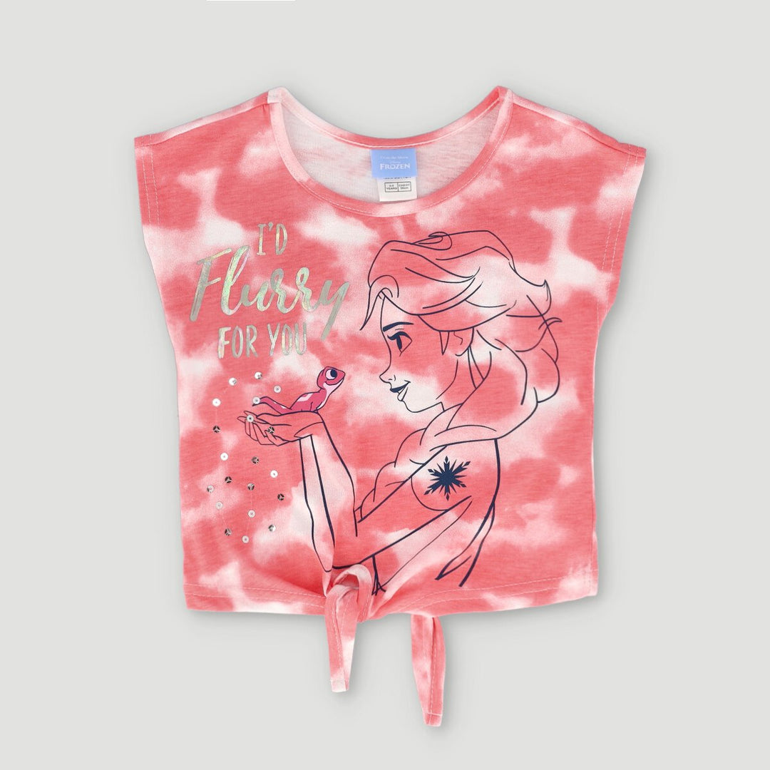 Pre-Girls Frozen Tie-Dye Top