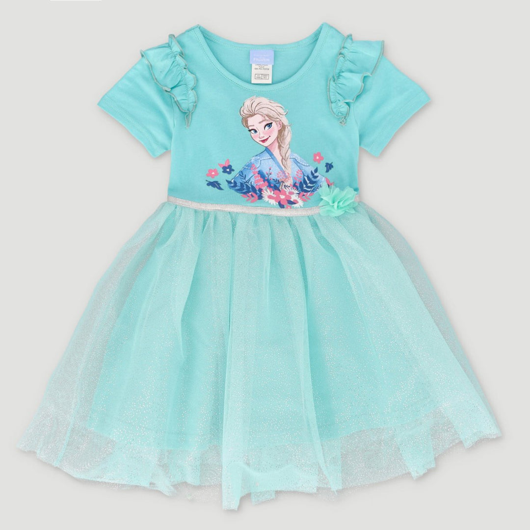Pre-Girls Frozen Party Dress - Green