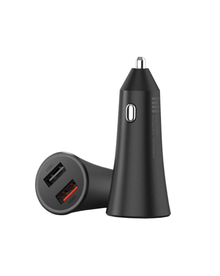 37W Dual Port Car Charger - Black