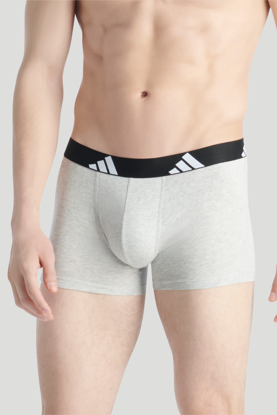 3 Pack Active Flex Cotton Trunk - White/Grey/Black